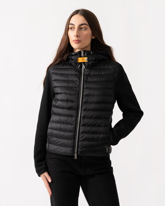 Parajumpers Susanna Womens Fleece/Nylon Hooded Jacket - Black 541