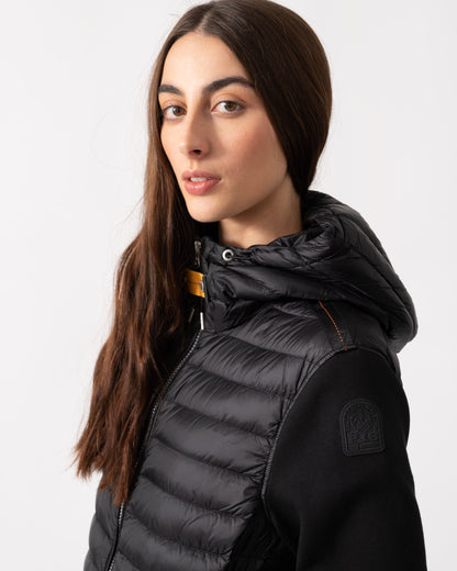 Parajumpers Susanna Womens Fleece/Nylon Hooded Jacket - Black 541