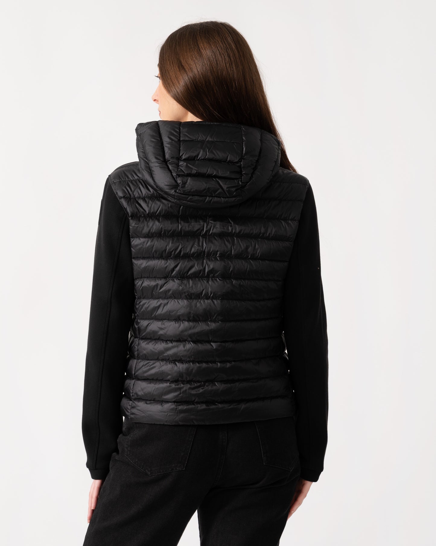 Parajumpers Susanna Womens Fleece/Nylon Hooded Jacket - Black 541