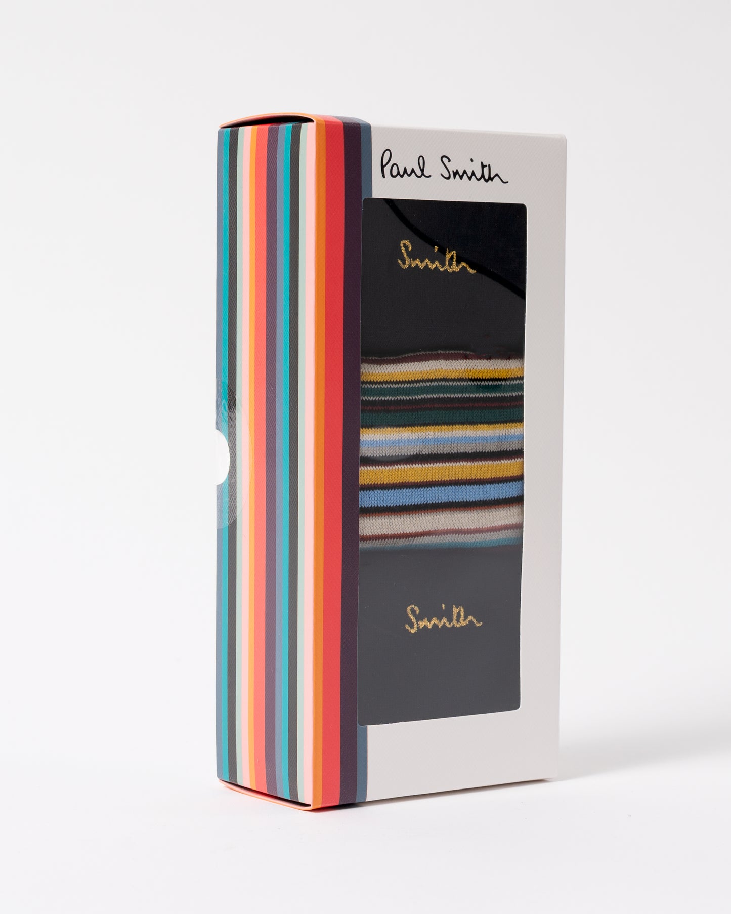 pack of Paul Smith 3-Pack Mens Socks with Gold Signature Logo in 1A Multicolour