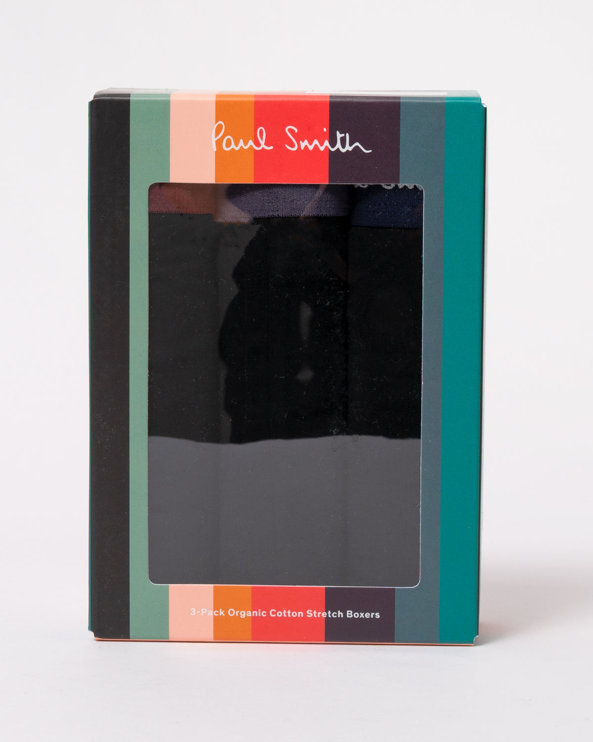 Paul Smith 3-Pack Mens Trunks with Coloured Signature Logo Waistband - 79 Black