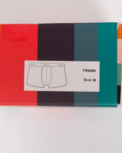 Paul Smith 3-Pack Mens Trunks with Coloured Signature Logo Waistband - 79 Black
