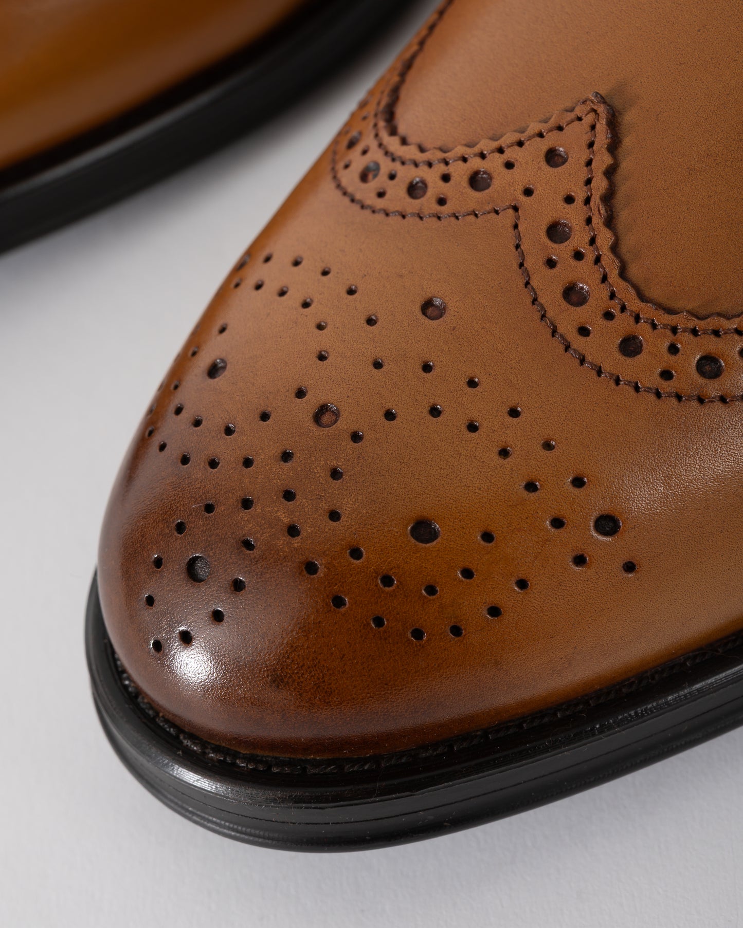 detail of Paul Smith Angelo Mens Shoes in Tan