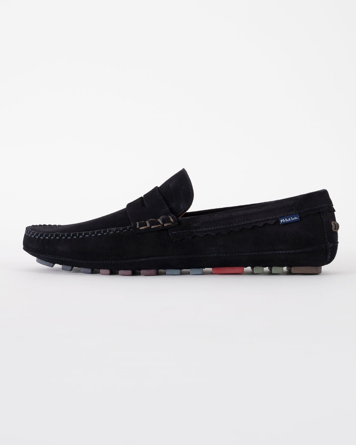 side view of Paul Smith Jenson Mens Driving Shoes in n Navy