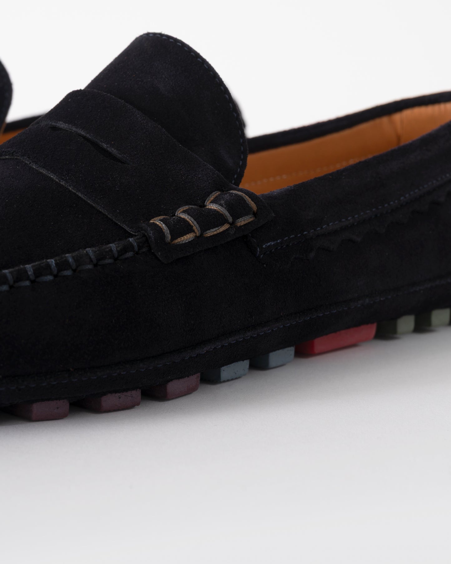 detail of Paul Smith Jenson Mens Driving Shoes in n Navy