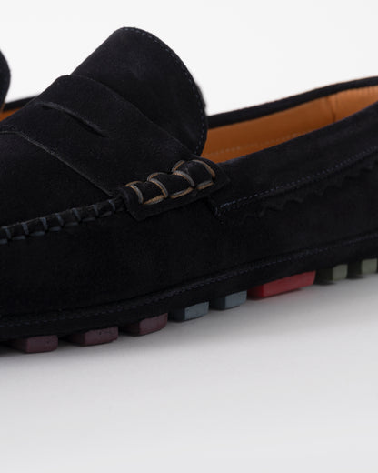 detail of Paul Smith Jenson Mens Driving Shoes in n Navy