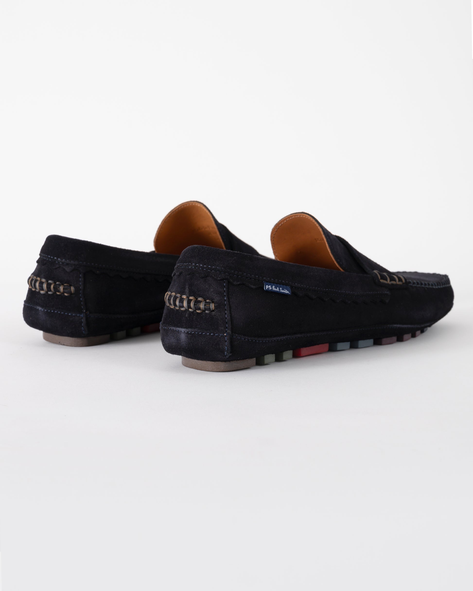 back view of Paul Smith Jenson Mens Driving Shoes in n Navy