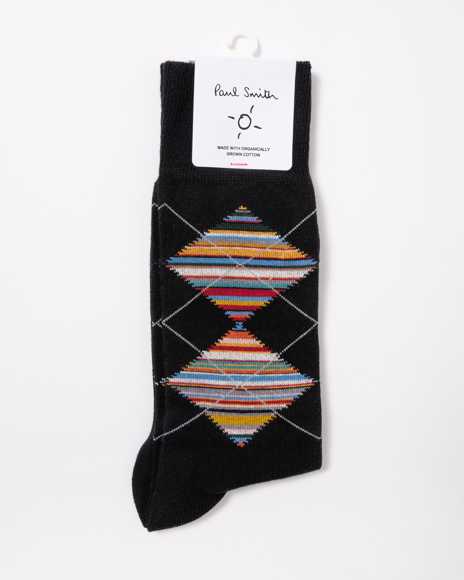 Paul Smith Mens Argyle Socks in 79 Black