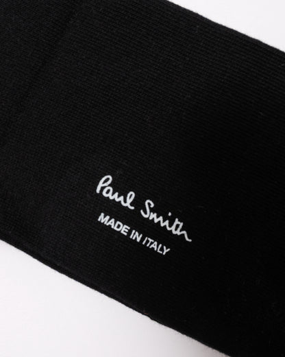 logo detail of Paul Smith Mens Argyle Socks in 79 Black