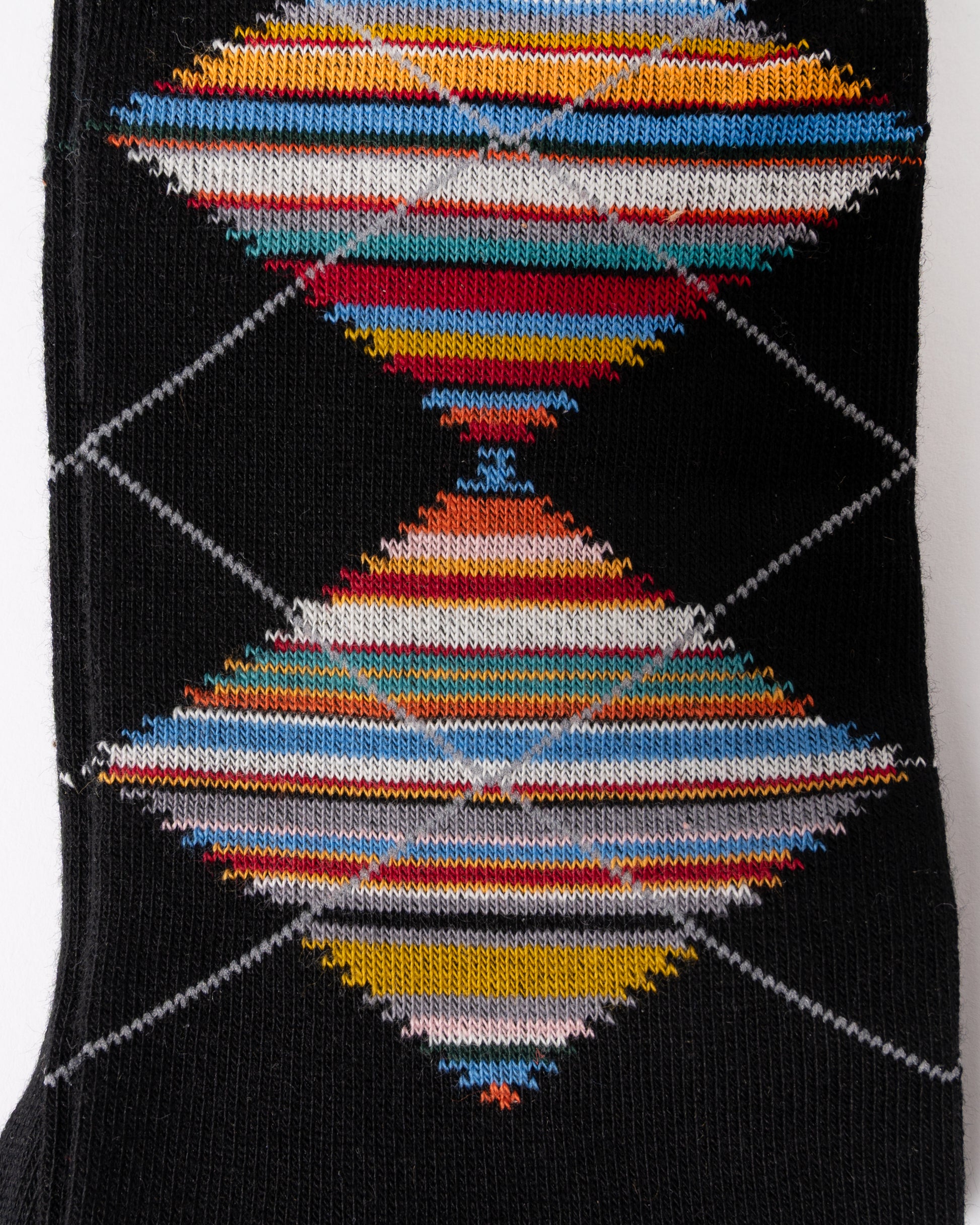 pattern detail of Paul Smith Mens Argyle Socks in 79 Black