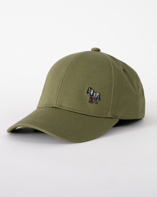 studio shot ofPaul Smith Mens Seasonal Zebra Cap in Green