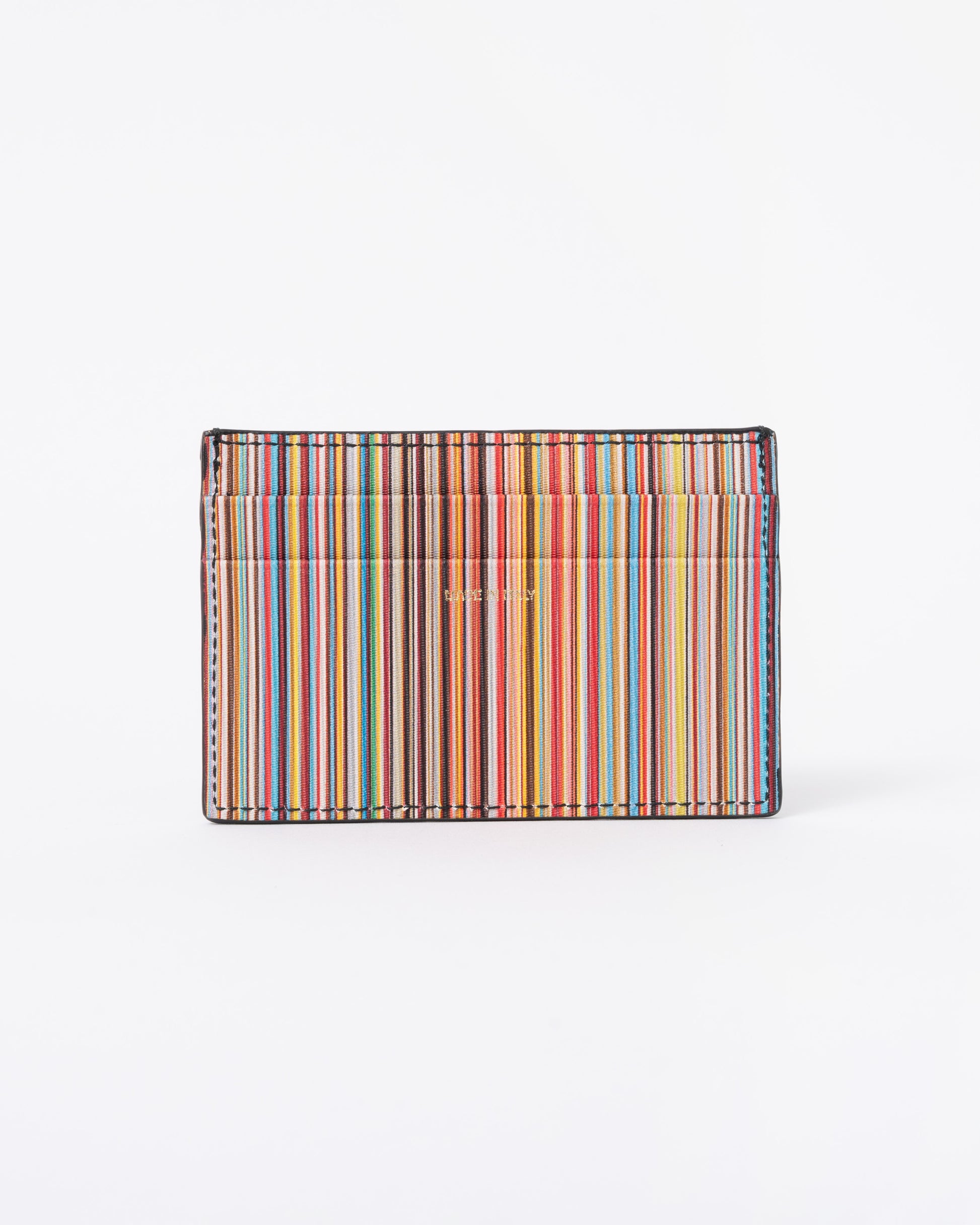 Paul Smith Mens Signature Stripe Card Holder - 79 Black