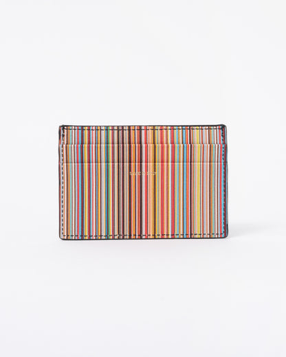 Paul Smith Mens Signature Stripe Card Holder - 79 Black