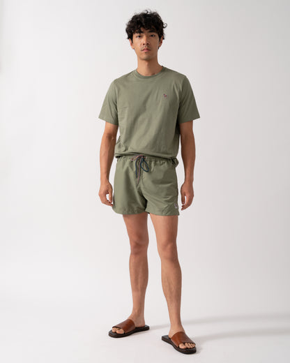 Paul Smith Mens Zebra Logo Swim Shorts - 34 Light Greyish Green