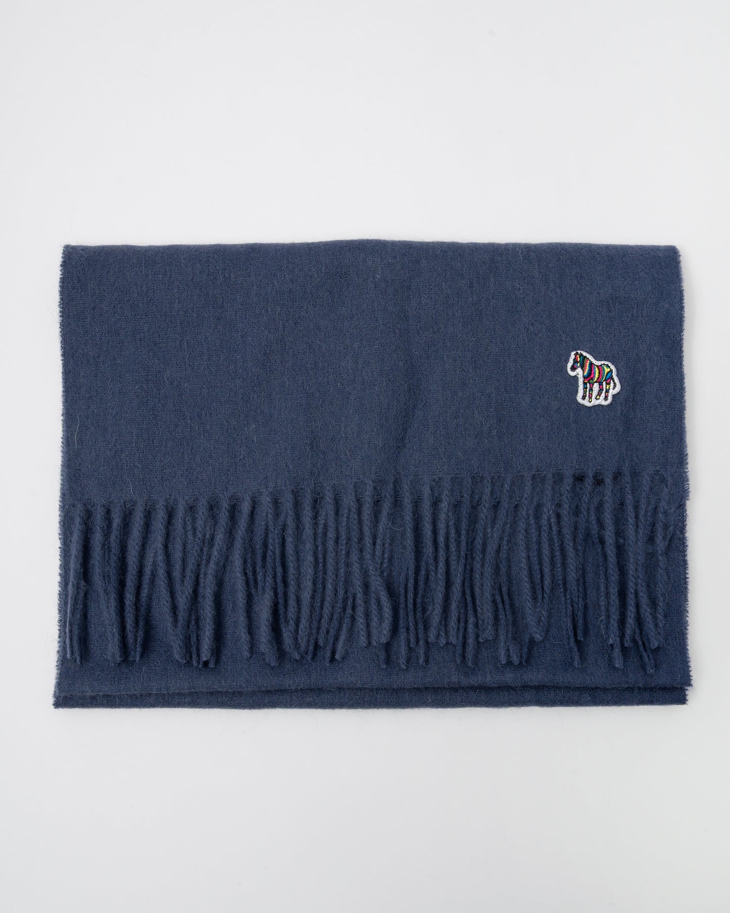 Paul Smith Mens Zebra Scarf - 43 Greyish Blue - CHO - Designer Mens Scarf