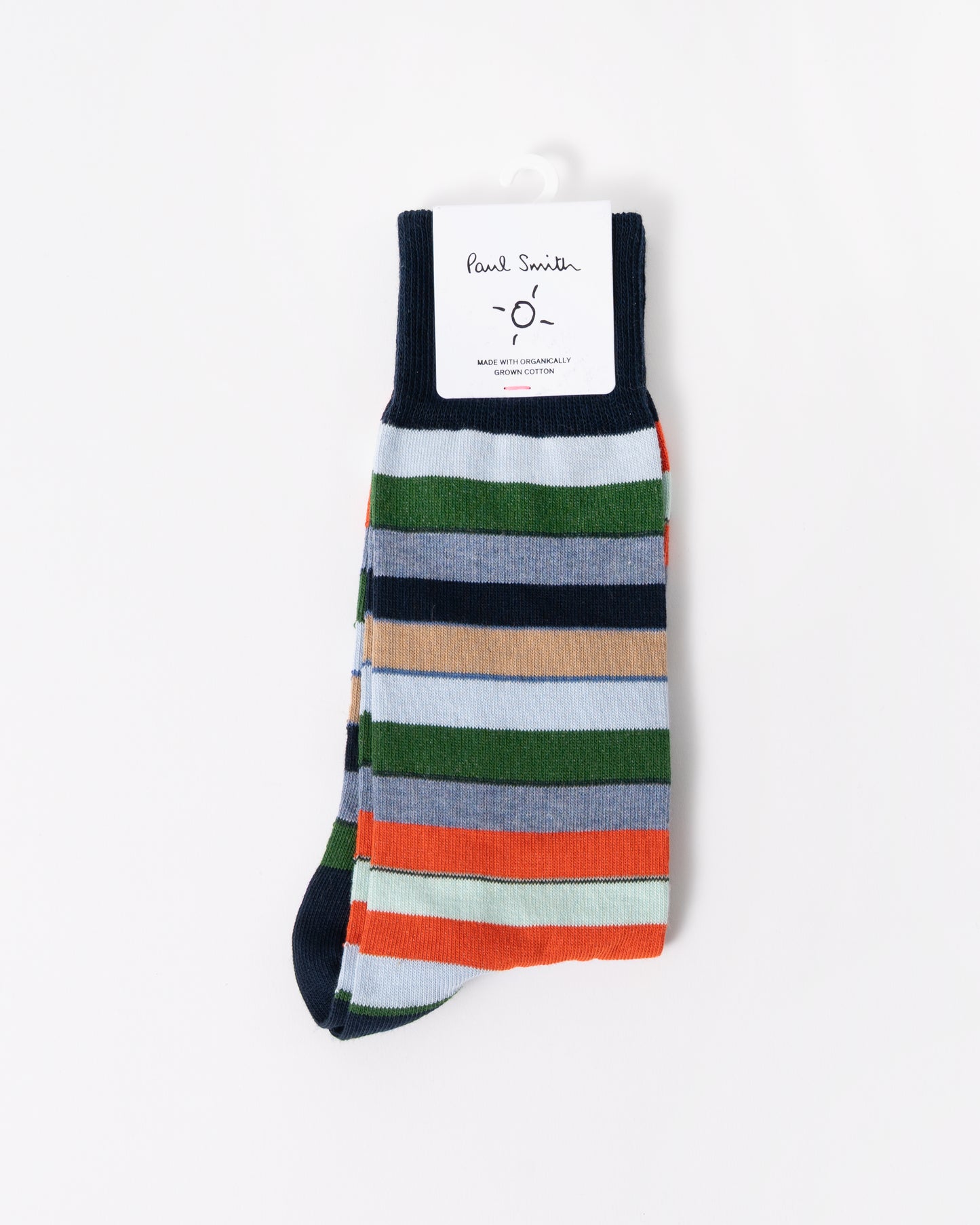 Paul Smith Nandor Stripe Mens Socks in 47 Blue front