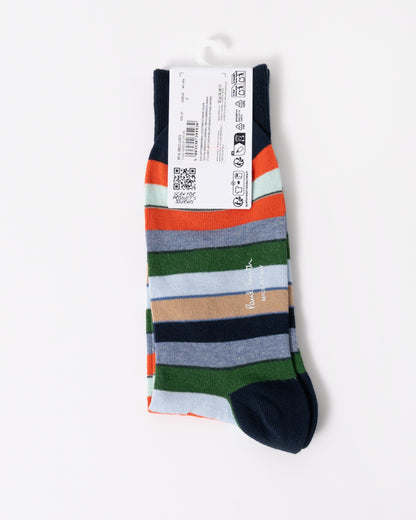 Paul Smith Nandor Stripe Mens Socks in 47 Blue back