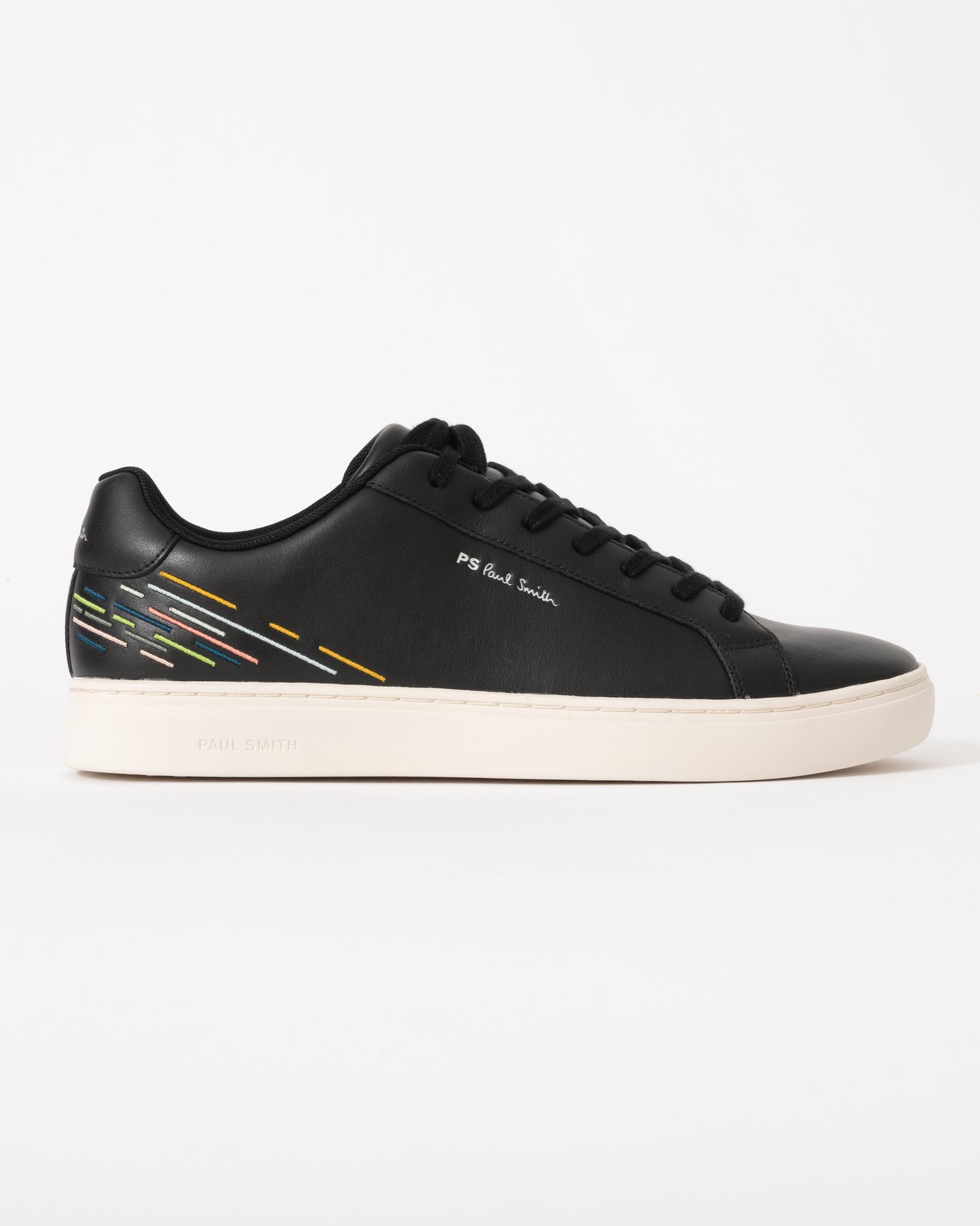 Paul Smith Rex Embroidered Stripe Mens Trainers - 79 Black - CHO - Designer Mens Trainers