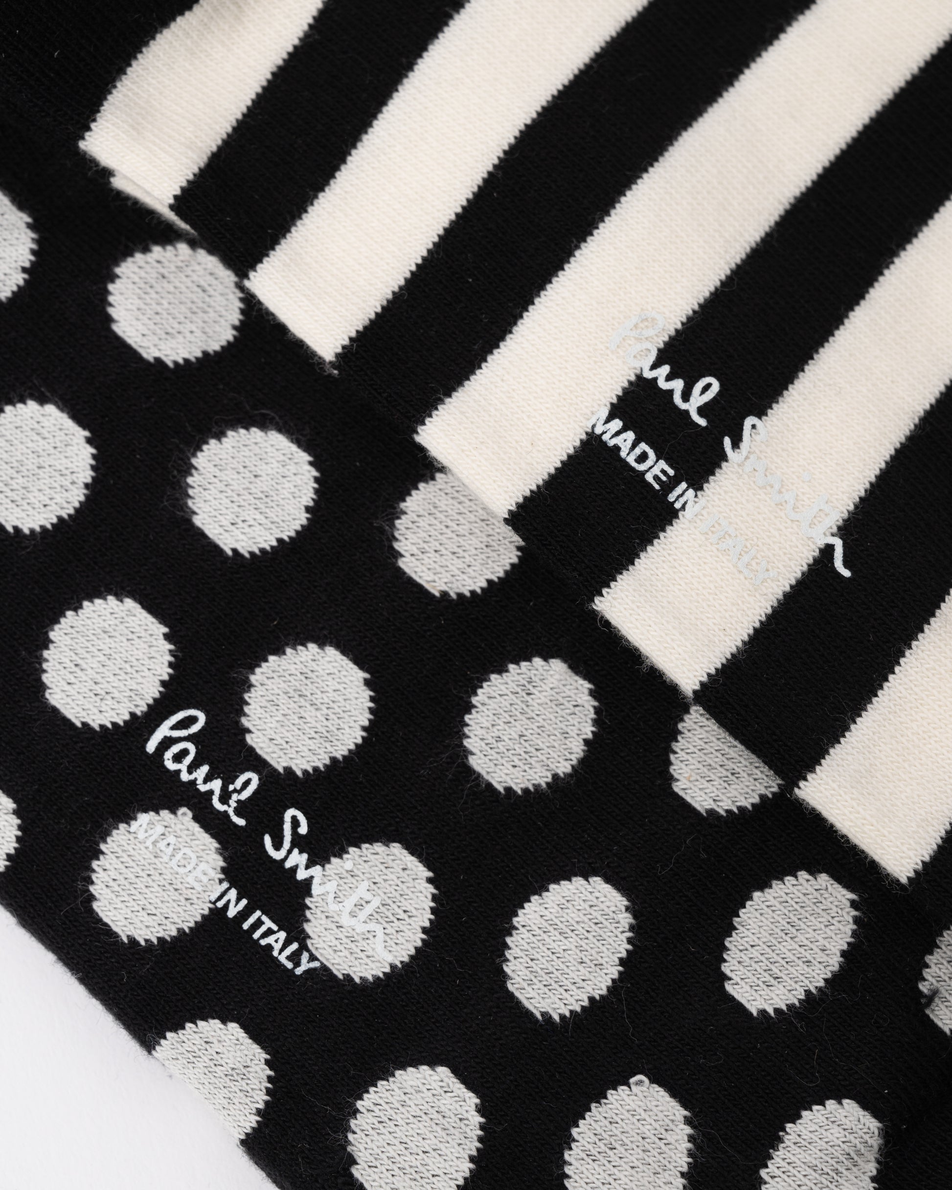 Paul Smith Mens 2-Pack Polka Dot & Stripe Socks logo detail