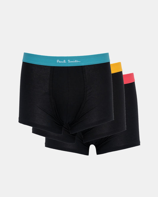 Paul Smith 3 Pack Mixed Colour Trunks - 79 Black 3 pack