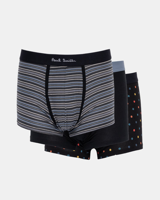 Paul Smith 3 Pack of Mixed Patterned Trunks 3 pack