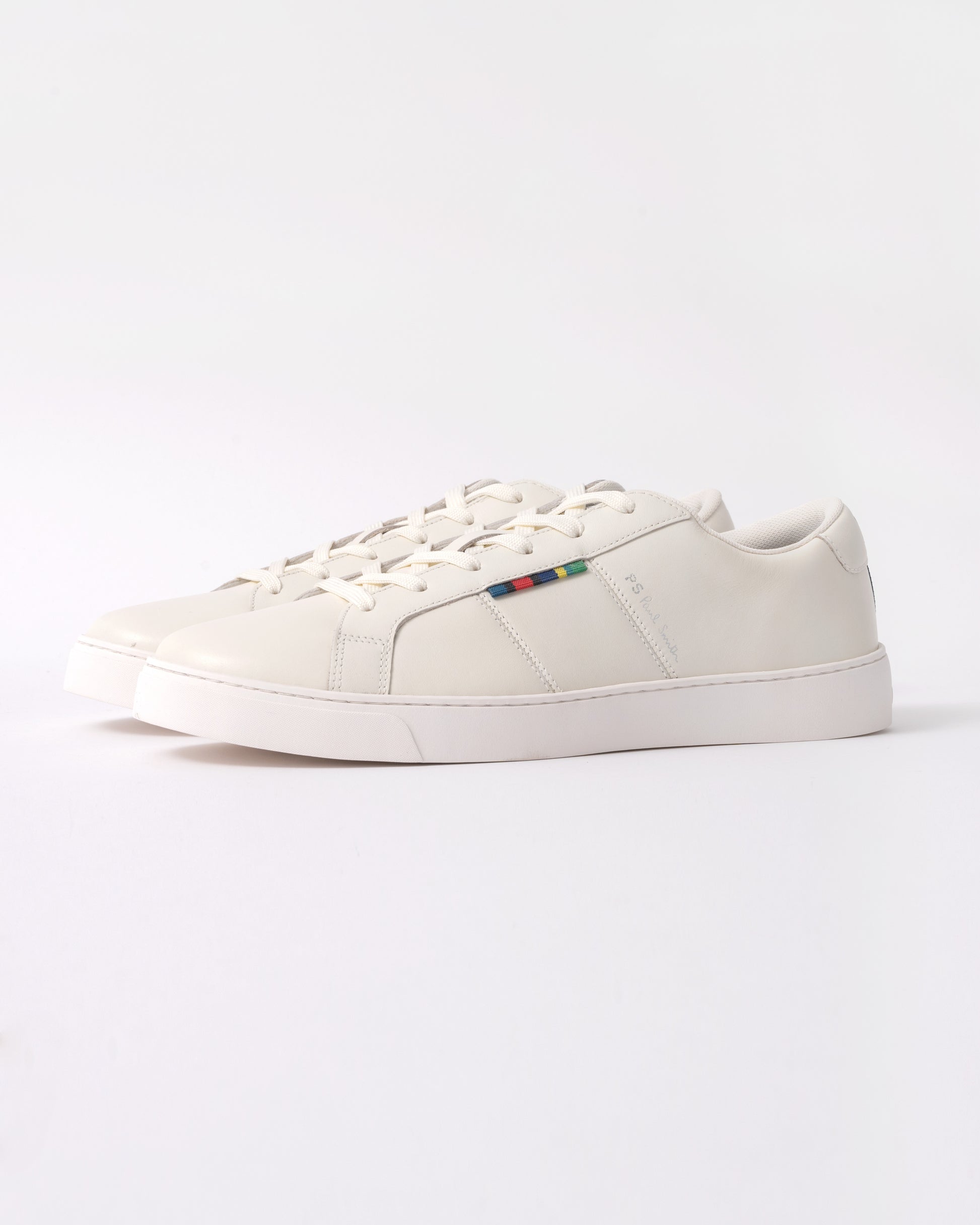 Paul Smith Beech Mens Leather Trainers in 01 White
