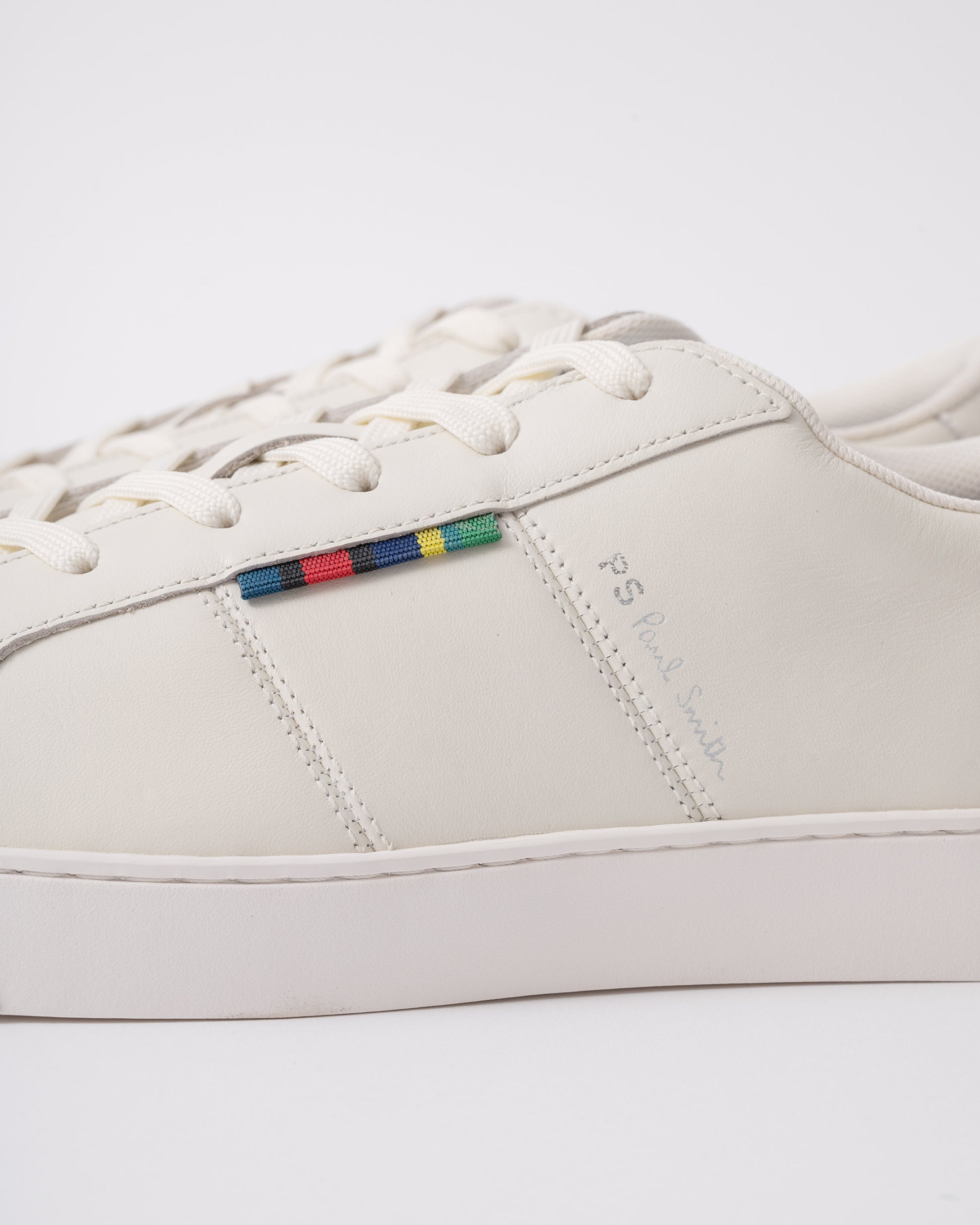 Paul Smith Beech Mens Leather Trainers - 01 White - CHO - Designer Mens Trainers