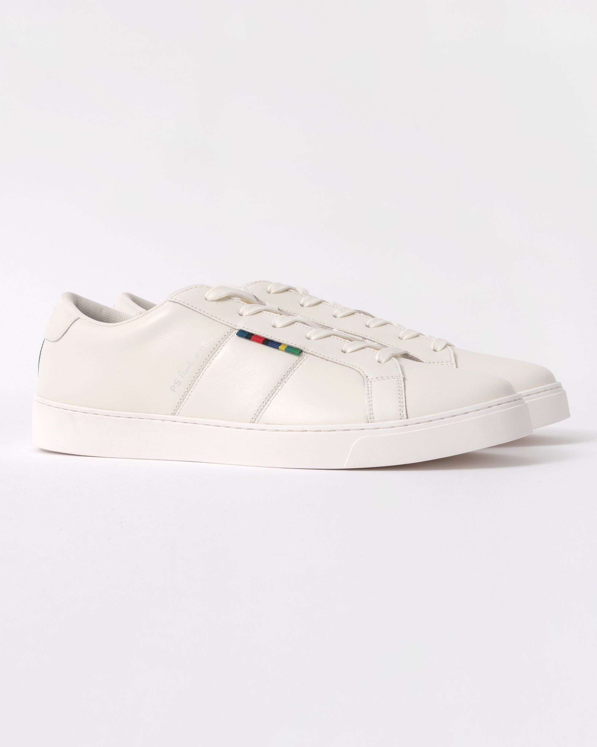 Paul Smith Beech Mens Leather Trainers - 01 White - CHO - Designer Mens Trainers