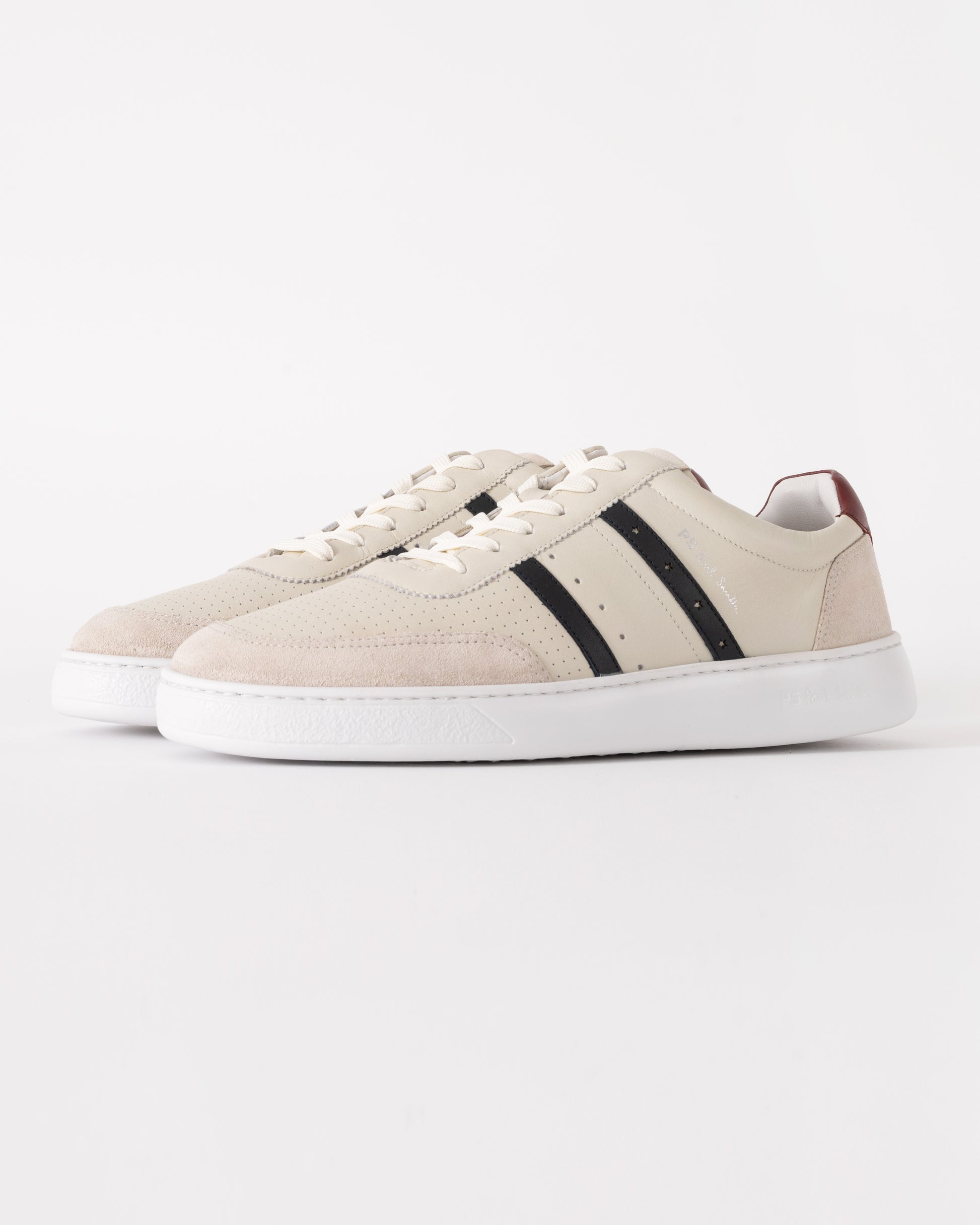 Paul Smith Birch Mens Leather Trainers in Off White