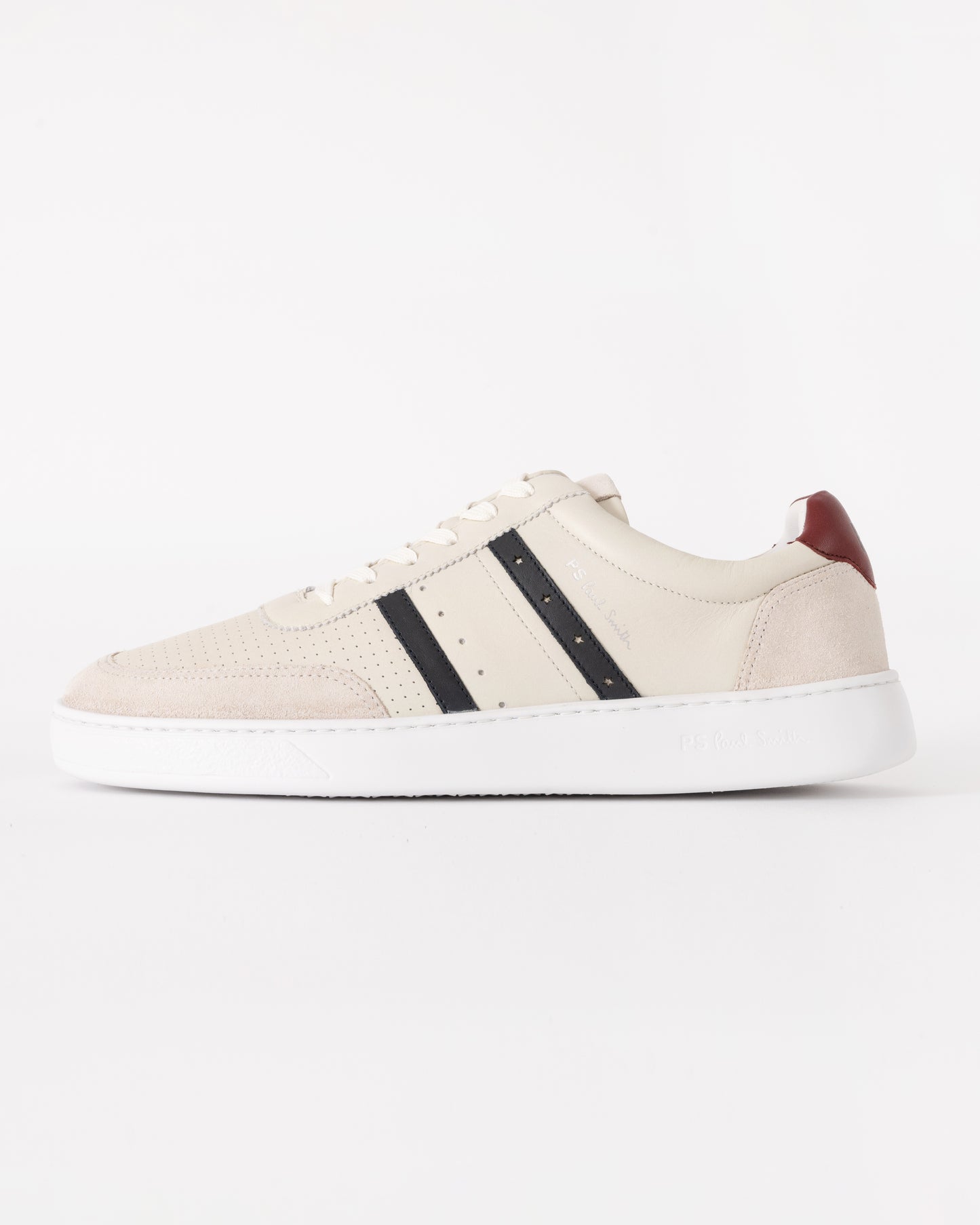 Paul Smith Birch Mens Leather Trainers - 02 Off White