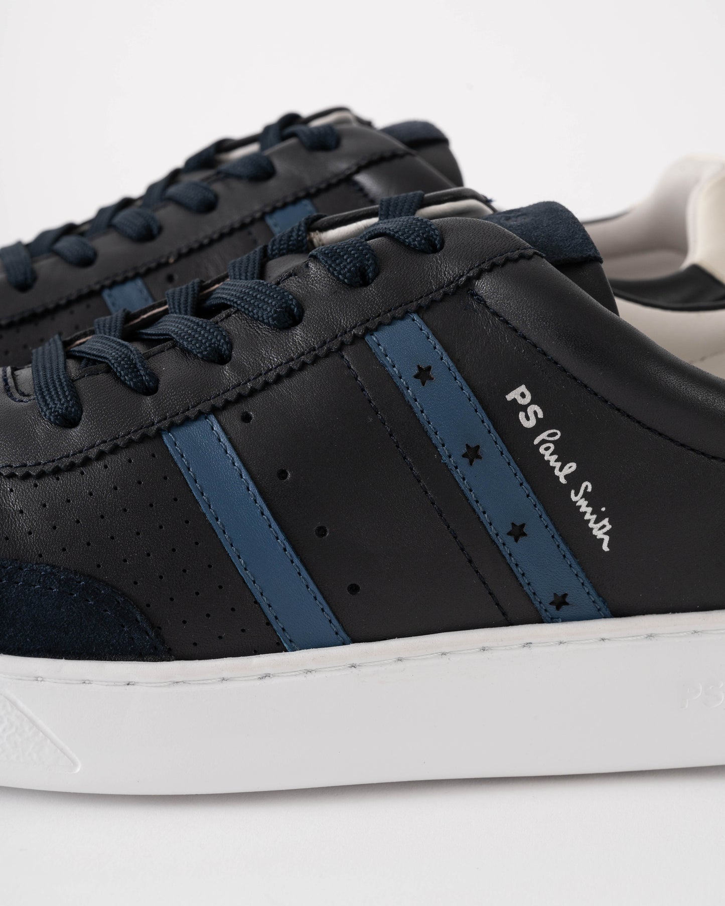 Paul Smith Birch Mens Leather Trainers - 47 Navy