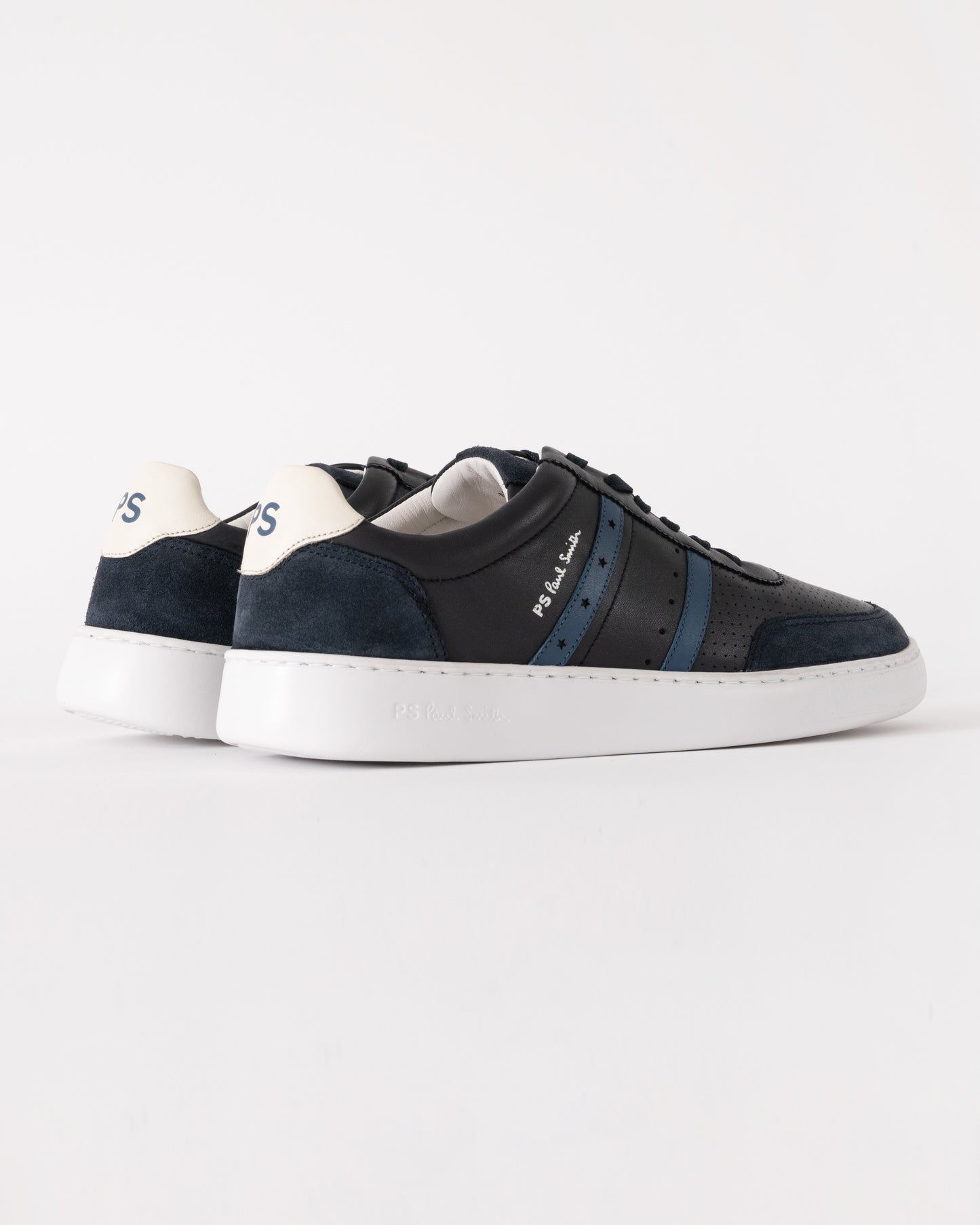 Paul Smith Birch Mens Leather Trainers - 47 Navy