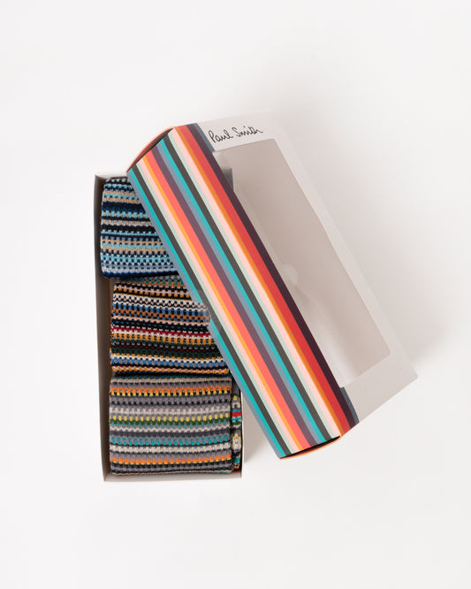 Paul Smith Mens 3-Pack Pique Signature Socks - 1A Mixed Plate 1