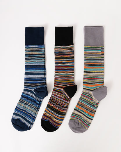 Paul Smith Mens 3-Pack Pique Signature Socks - 1A Mixed Plate 1
