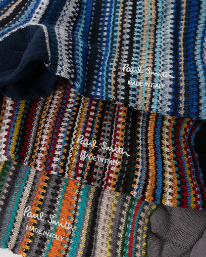 Paul Smith Mens 3-Pack Pique Signature Socks - 1A Mixed Plate 1