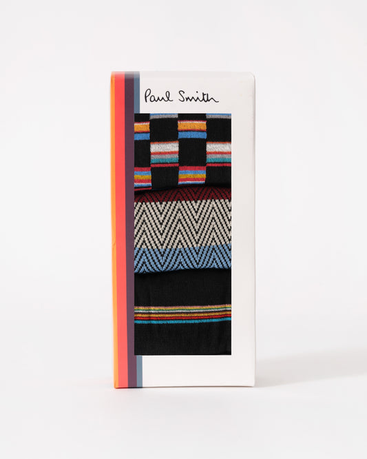 Paul Smith Mens 3 Pack Snl Signature Sock Gift Set - 1A Mixed Plate 1