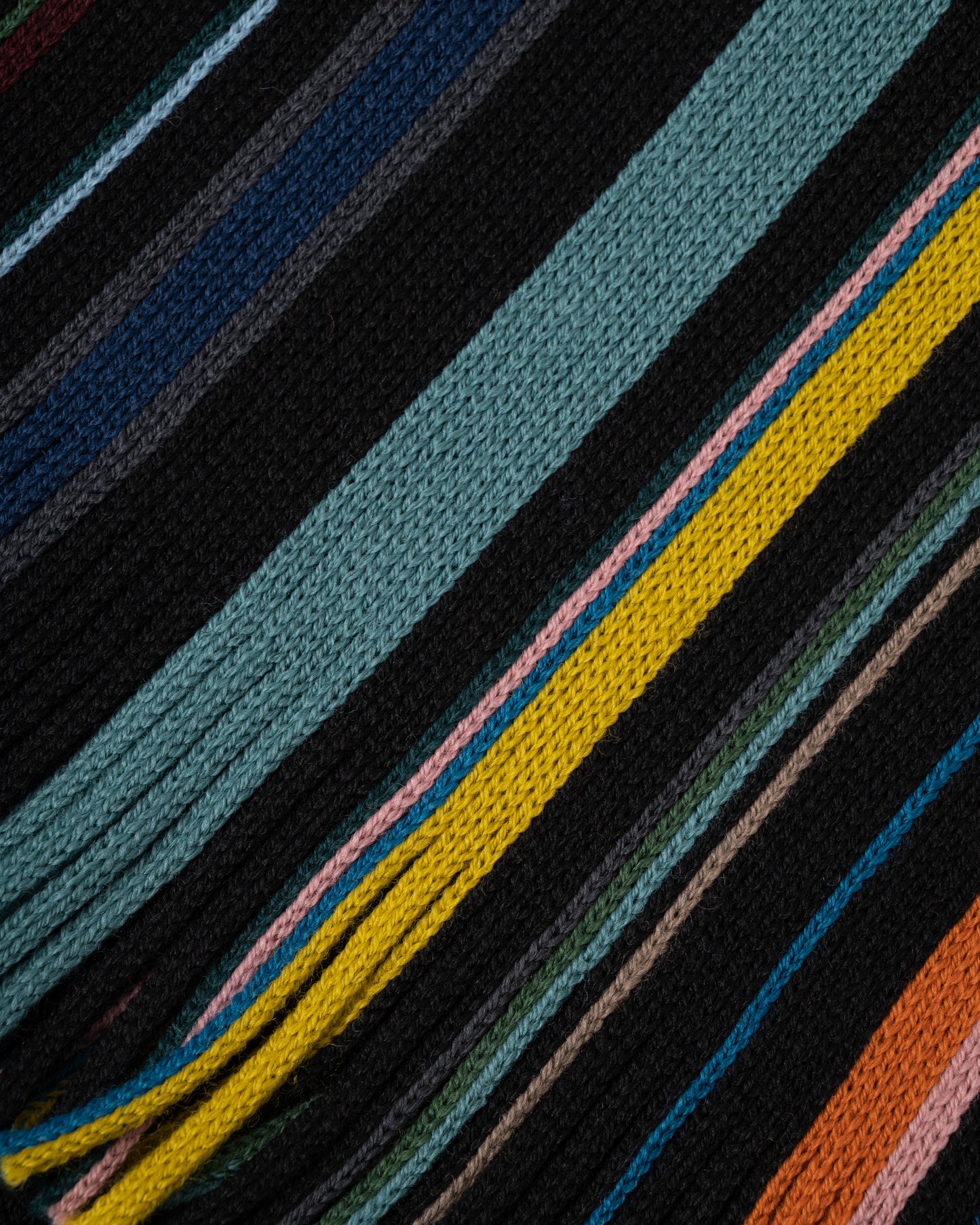 Paul Smith Mens Ivan Stripe Scarf - 79 Black
