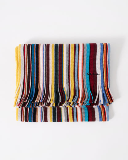 Paul Smith Mens Signature Scarf - 92 Multi Coloured