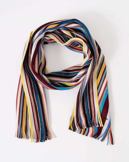 Paul Smith Mens Signature Scarf - 92 Multi Coloured