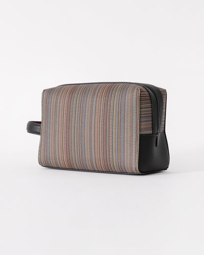 Paul Smith Mens Signature Stripe Washbag - 92 Multi Coloured - CHO - Designer Mens Bags