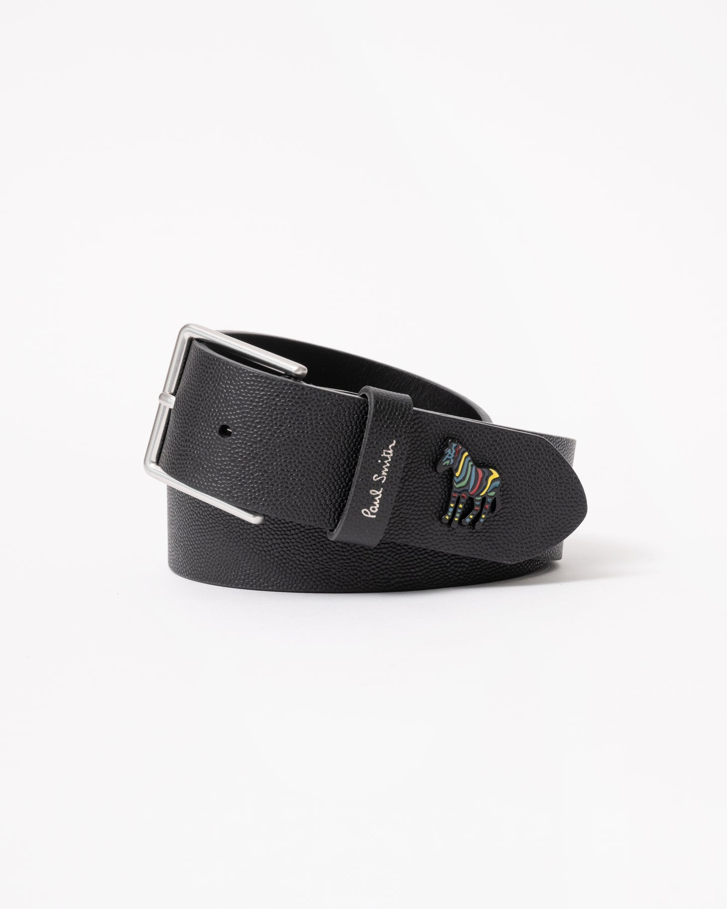 Paul Smith Mens Zebra Badge Belt - 79A Black