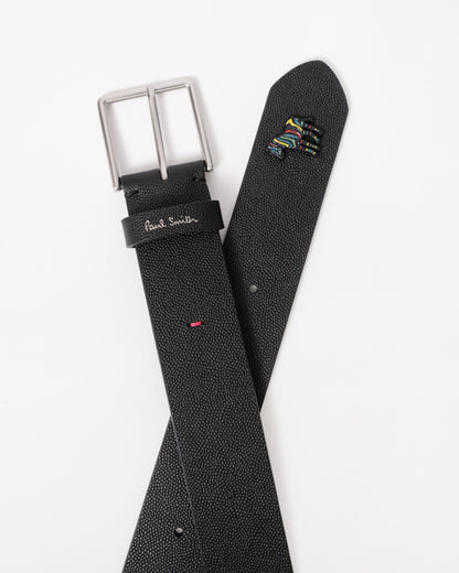 Paul Smith Mens Zebra Badge Belt - 79A Black