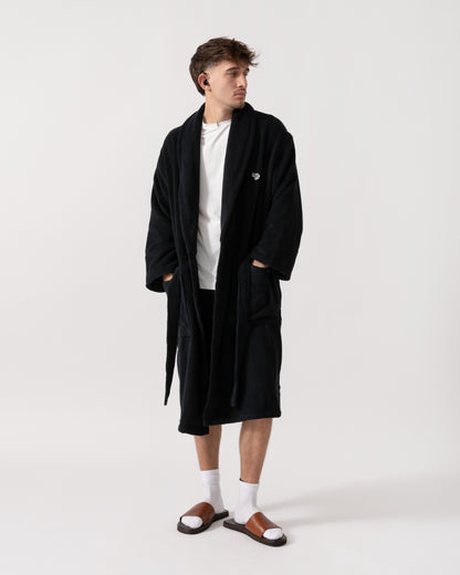 Paul Smith Zebra Dressing Gown - 79 Black open 