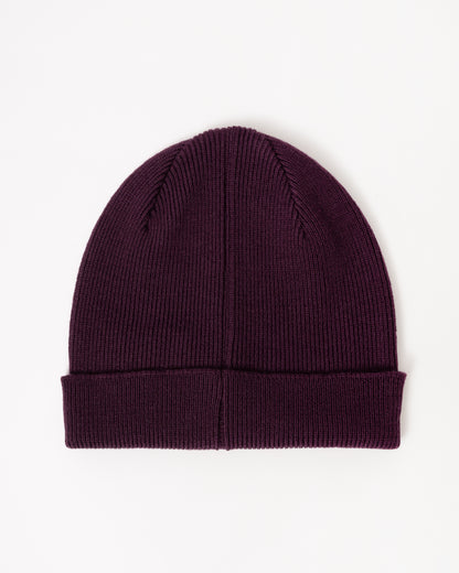 Paul Smith Mens Zebra Logo Beanie - 29 Very Dark Red