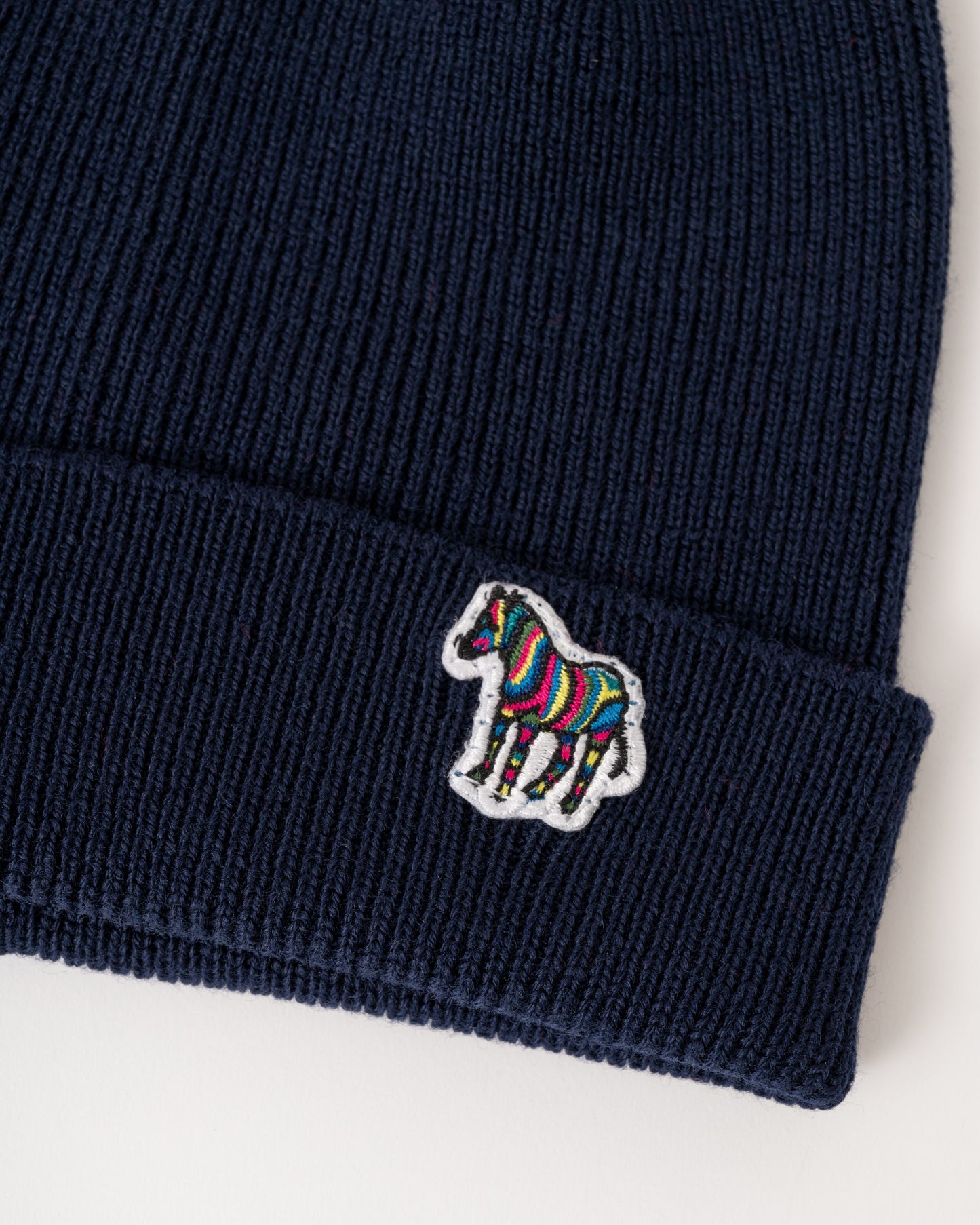 Paul Smith Mens Zebra Logo Beanie - 47 Navy