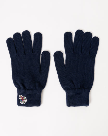 Paul Smith Mens Zebra Logo Gloves - 47 Navy