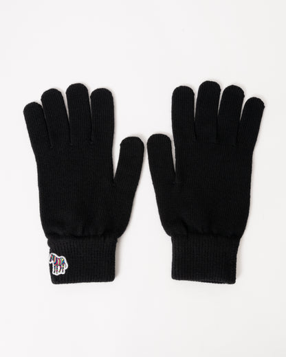 Paul Smith Mens Zebra Logo Gloves - 79 Black
