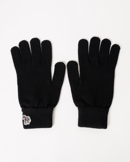Paul Smith Mens Zebra Logo Gloves - 79 Black