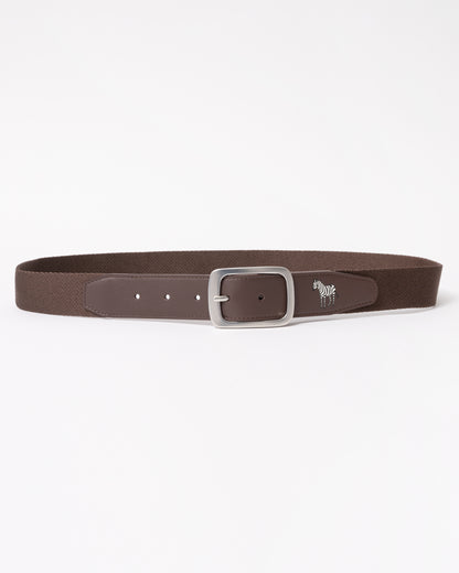 Paul Smith Mens Zebra Webbing Belt - 66 Chocolate