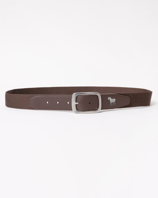 Paul Smith Mens Zebra Webbing Belt - 66 Chocolate